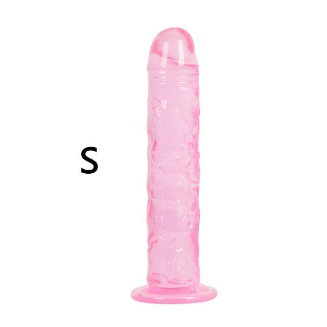 Strong Suction Cup Soft Jelly Dildo - SxLife Official